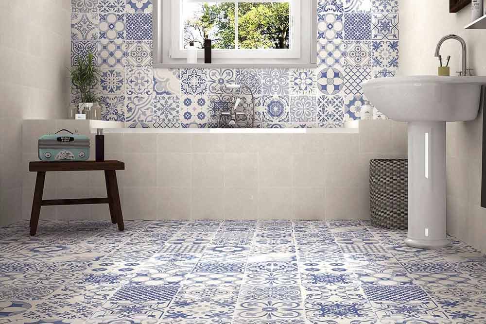 Azulejos patchwork para baños
