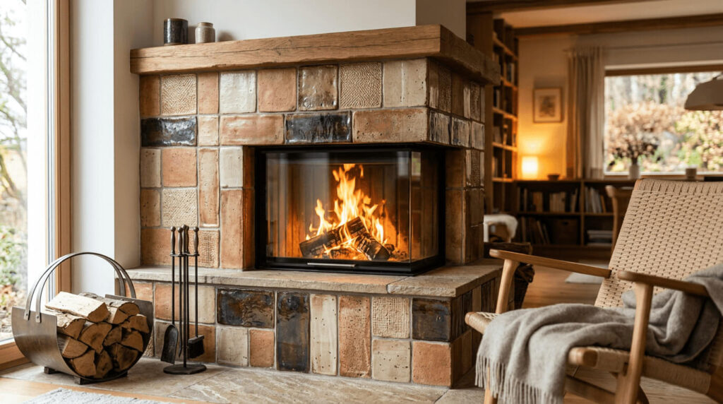 cerámica en chimenea